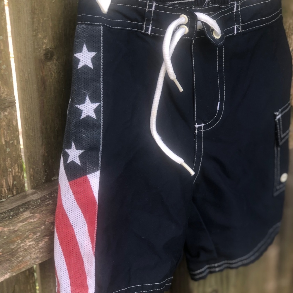 Old navy stars & stripes American flag swim shorts for baby boys